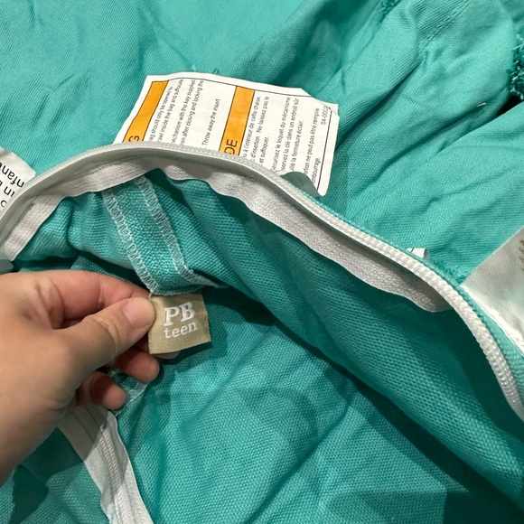 PBteen Large Teal Pom Pom Beanbag Cover - Picture 4 of 7